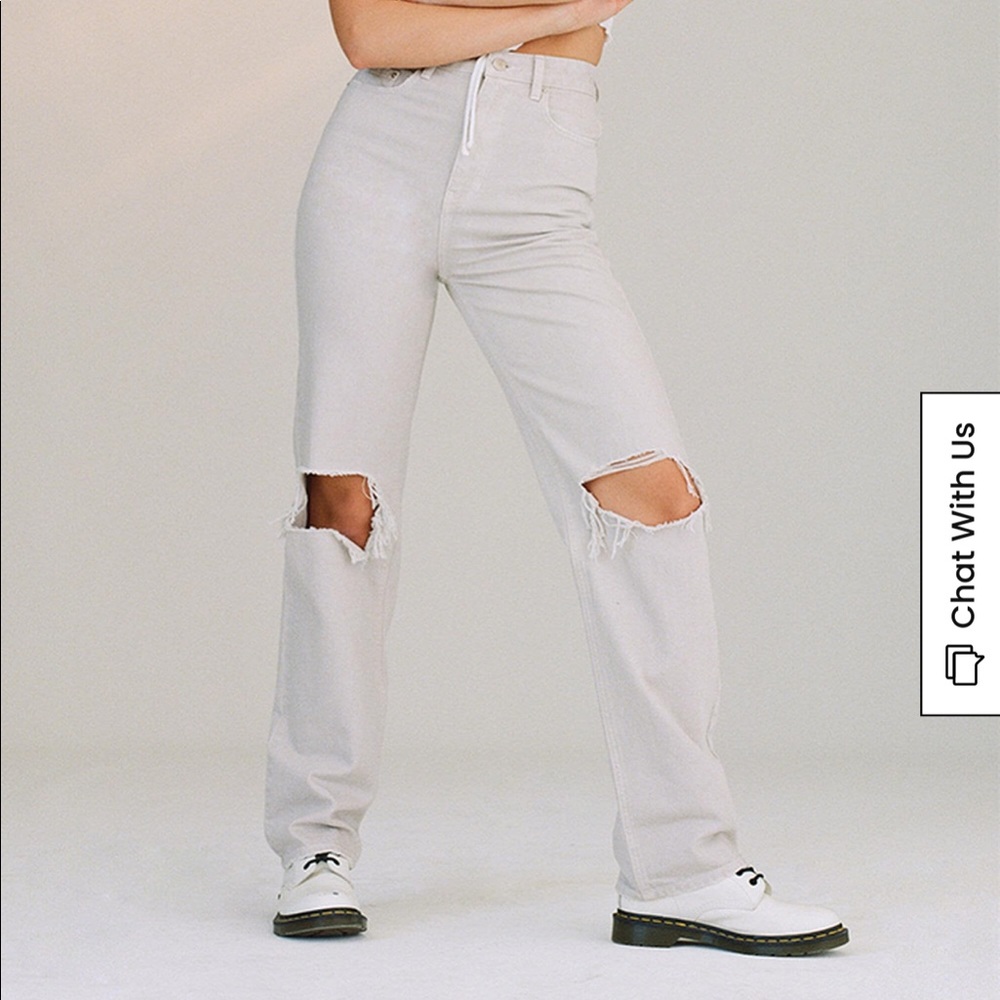 PacSun Grey Distressed Boyfriend Jeans